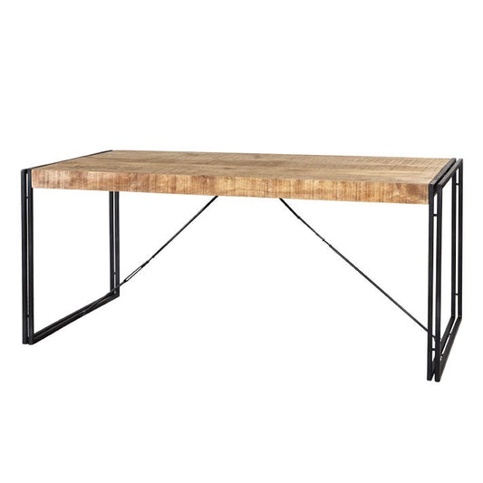 Millstone Dining Table – Reclaimed Wood & Metal