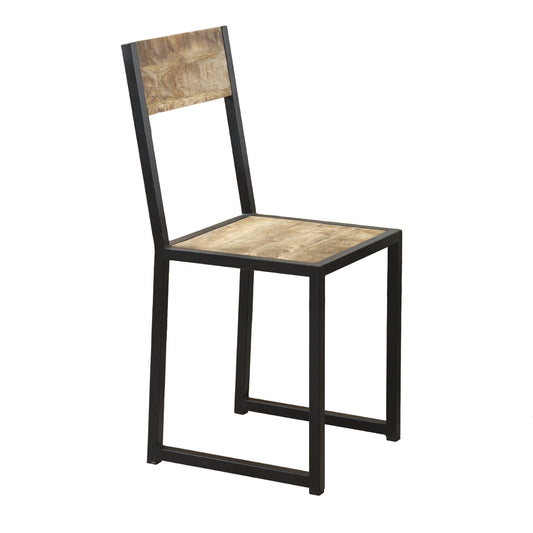 Millstone Dining Chair – Reclaimed Wood & Metal - Sold in Pairs