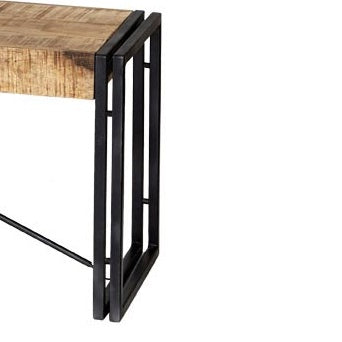 Millstone Metal & Wood Bench – Reclaimed Wood & Metal