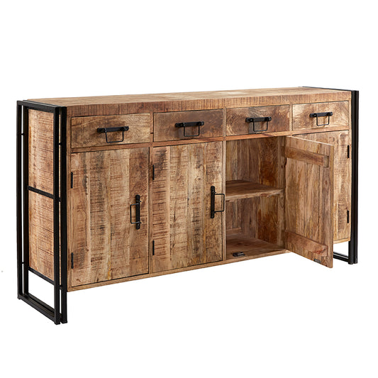 Millstone Extra Large Sideboard – Reclaimed Wood & Metal