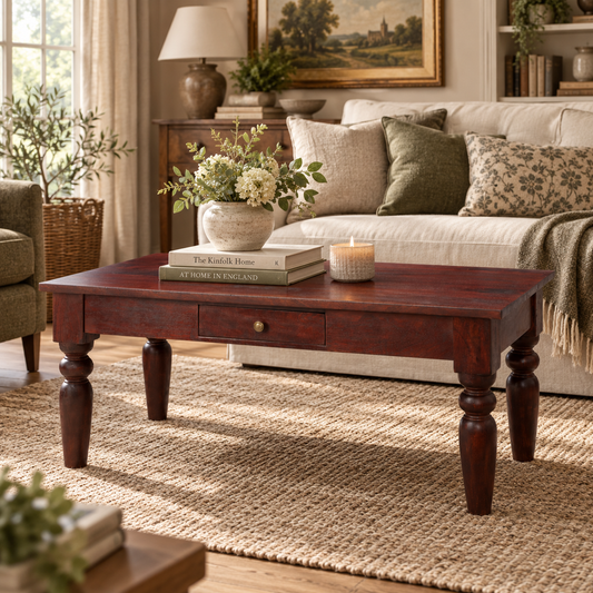 Hunar Dark Mango Coffee Table – Solid Mango Wood