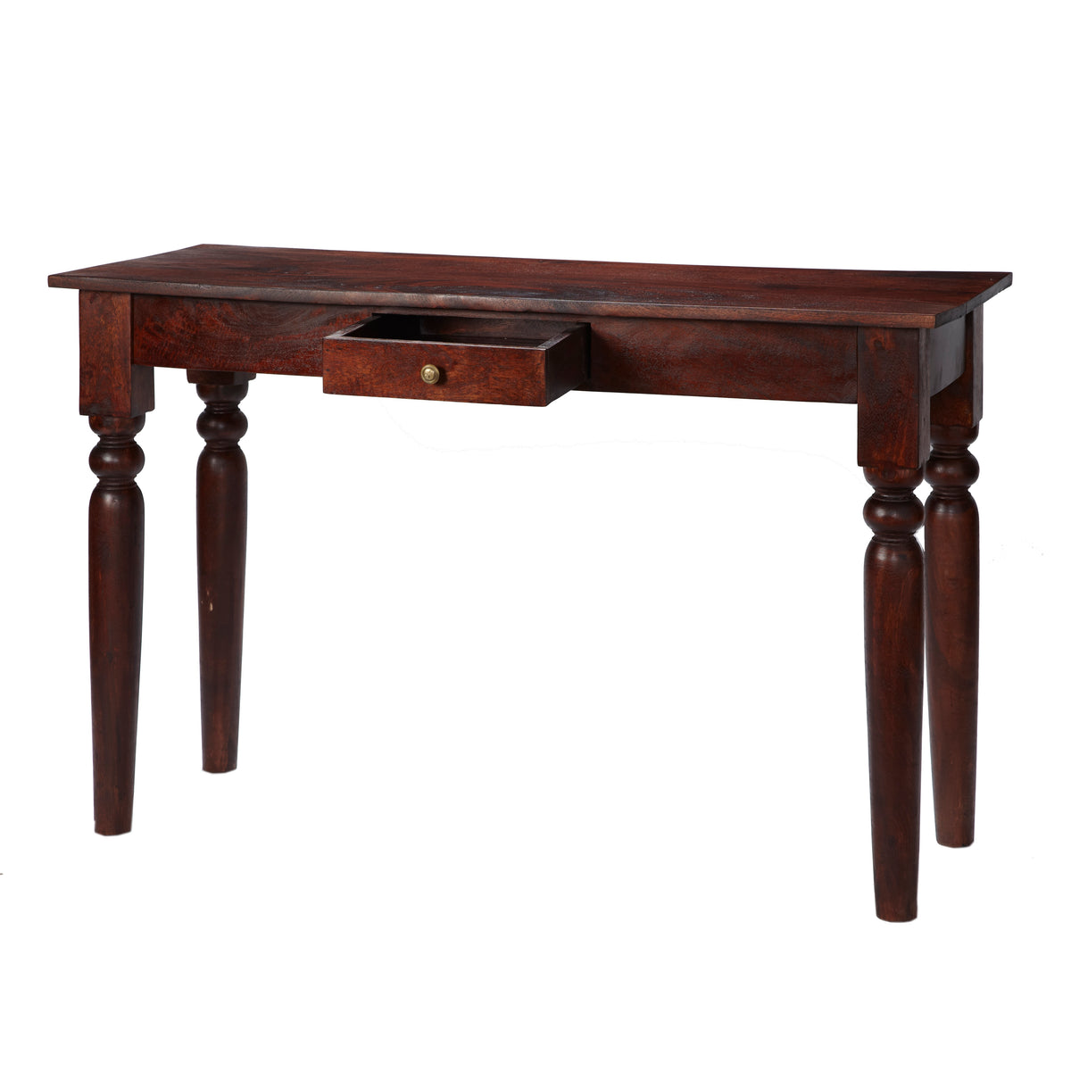 Hunar Dark Mango Console Table – Solid Mango Wood