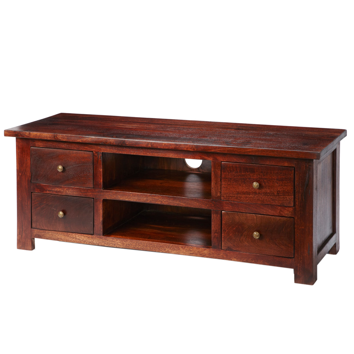 Hunar Dark Mango TV Cabinet – Solid Mango Wood