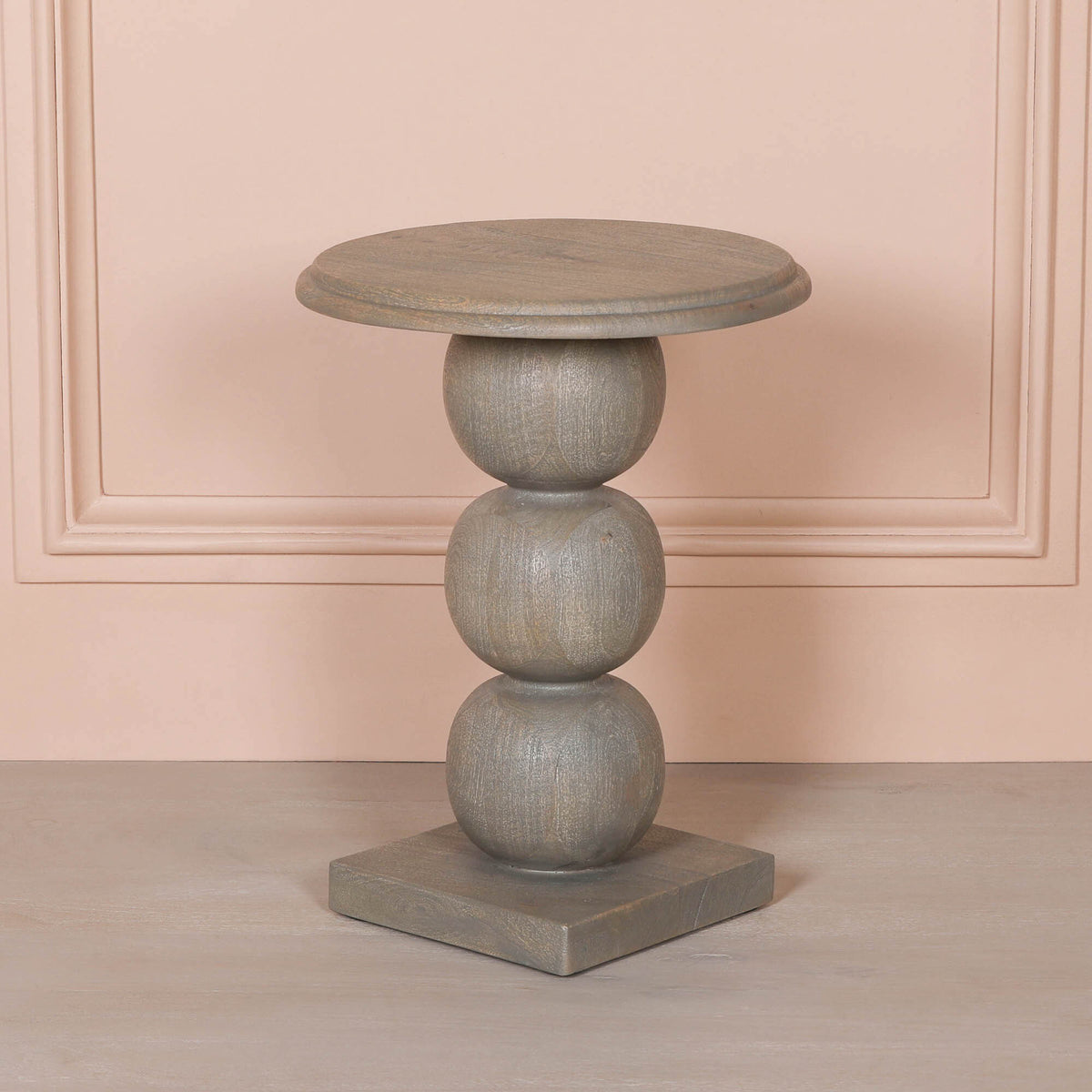Elmsley Stacked Ball Mango Wood Side Table