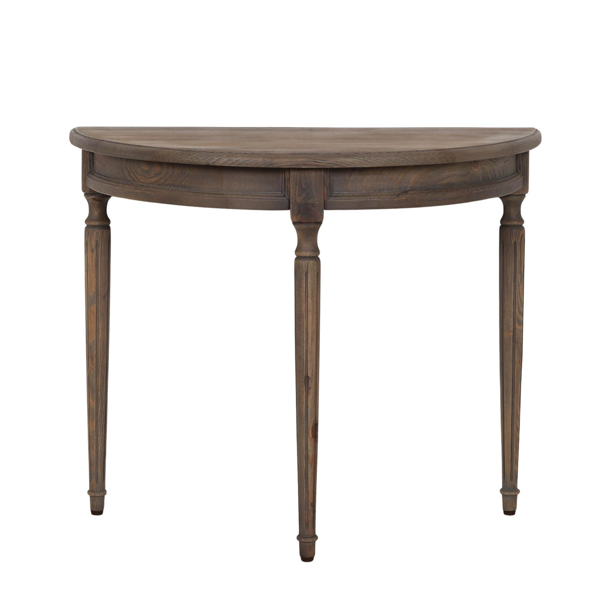 Rivington Rustic Pine Demi-Lune Console Table