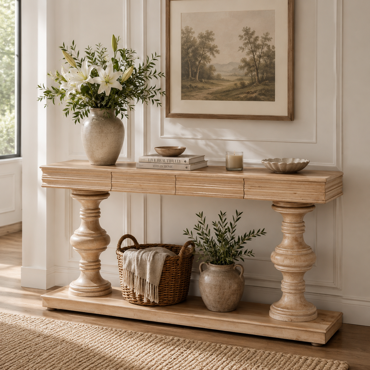 Manor Console Table – Natural Mango Wood
