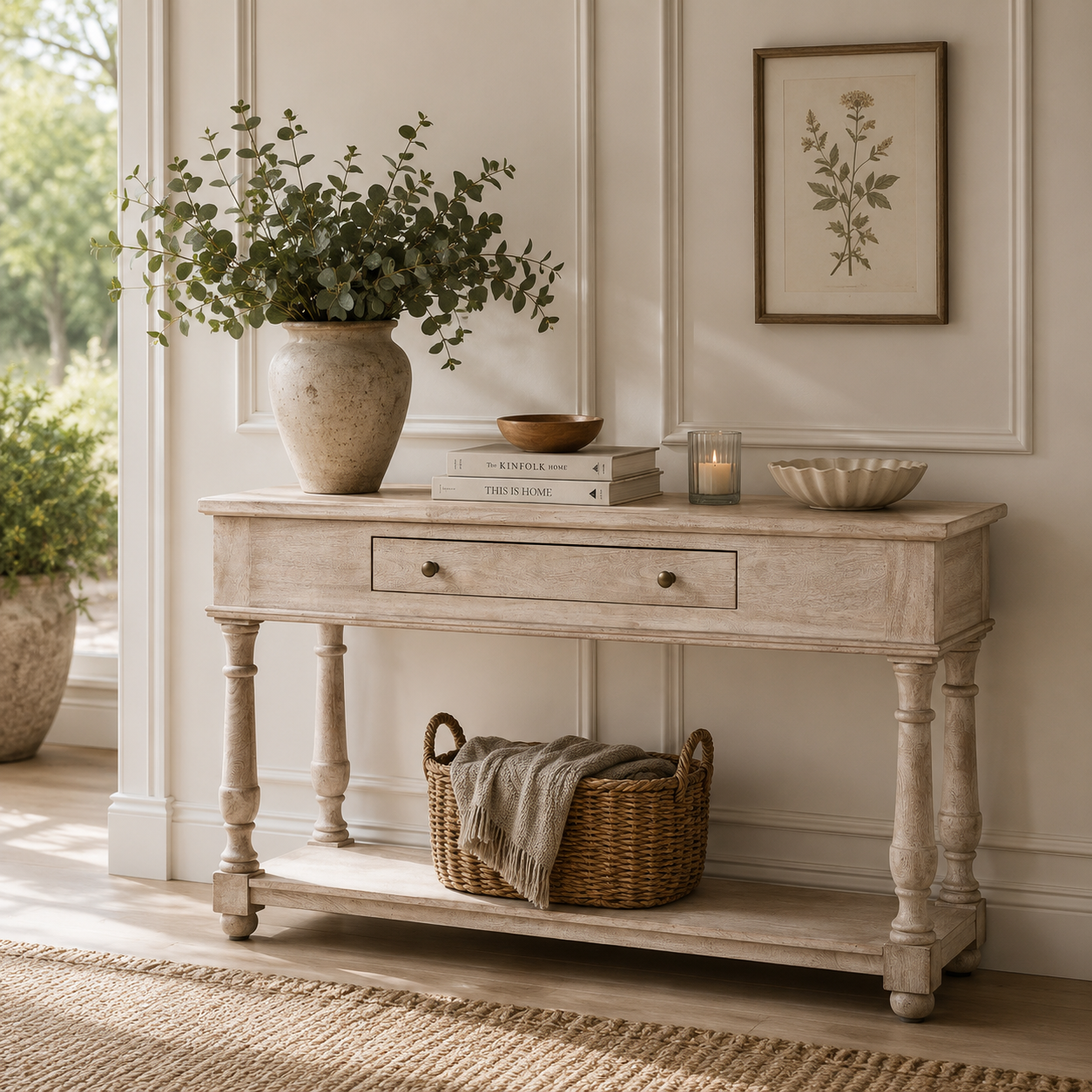 Heritage Console Table – Solid Acacia Wood