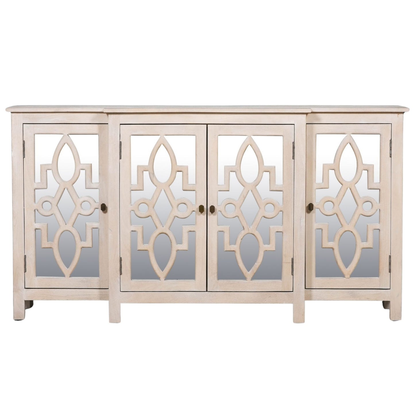 Belgrave Mirrored Breakfront Sideboard – Rustic Mango Wood