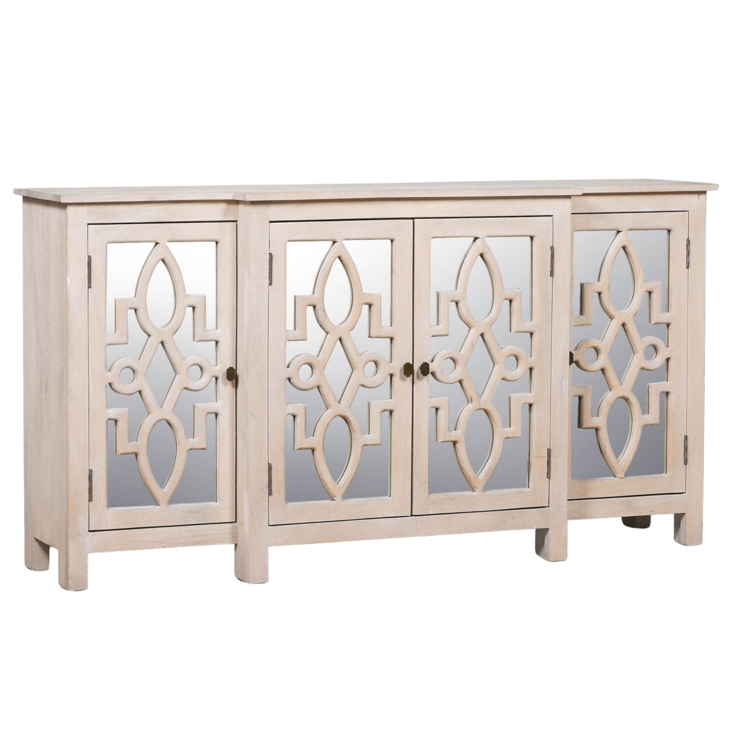 Belgrave Mirrored Breakfront Sideboard – Rustic Mango Wood