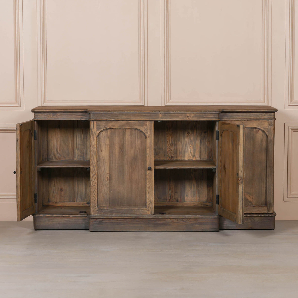Rivington Rustic Pine Breakfront Sideboard