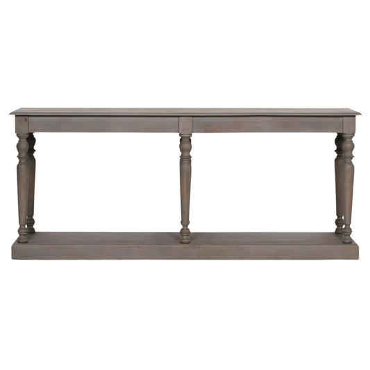 Manor Column Console Table – Rustic Mango Wood