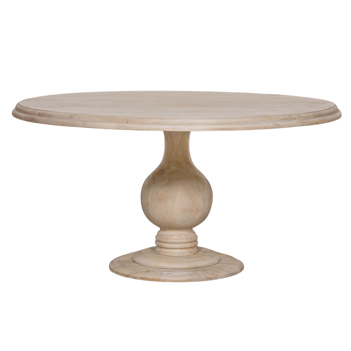 Hartwell Round Dining Table 152cm – Bleached Mango Wood