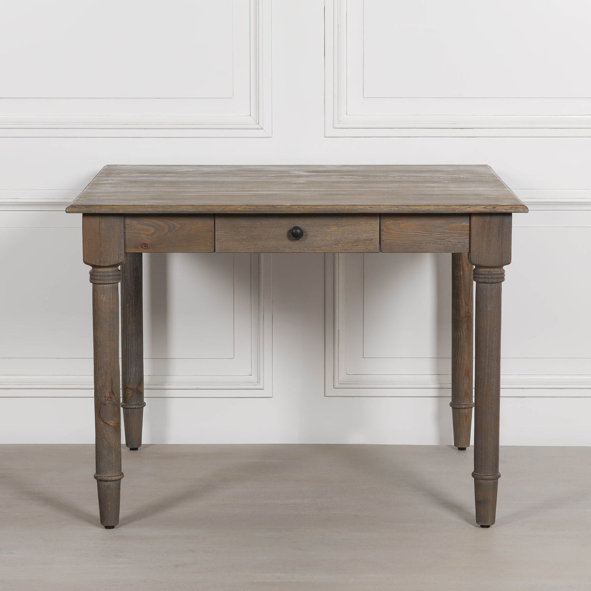 Rivington Rustic Pine Square Dining Table with Drawer – 110cm
