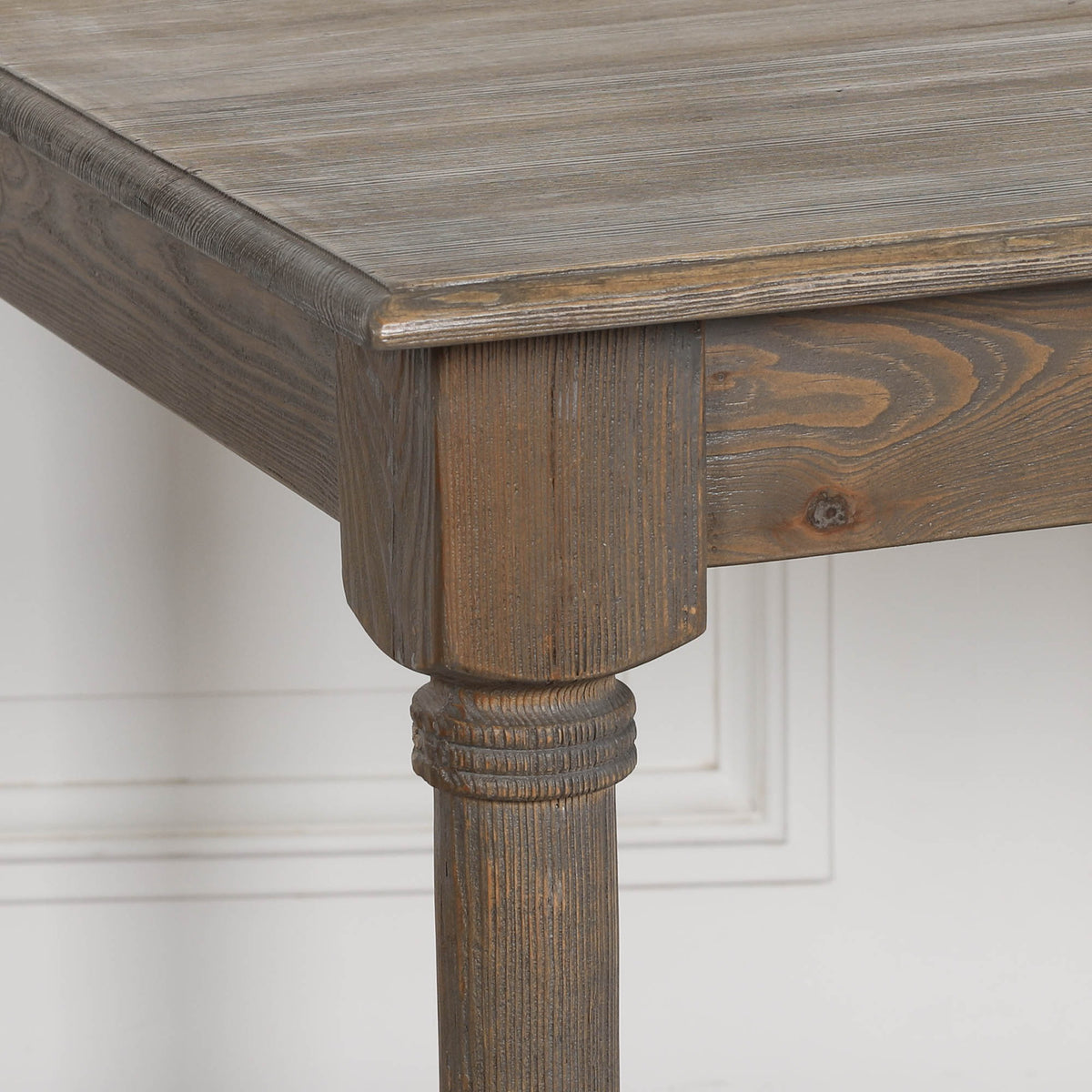 Rivington Rustic Pine Square Dining Table with Drawer – 110cm