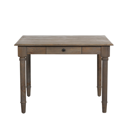 Rivington Rustic Pine Square Dining Table with Drawer – 110cm