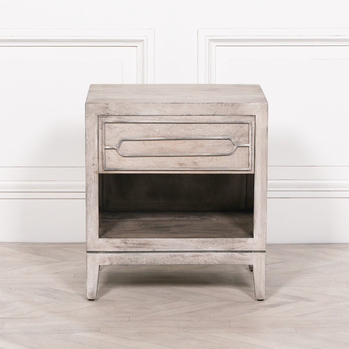 Hensley Mango Wood Bedside Table with Drawer