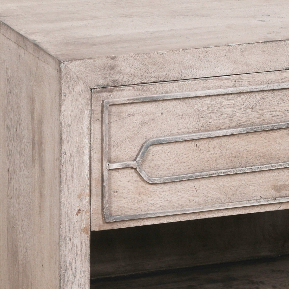Hensley Mango Wood Bedside Table with Drawer