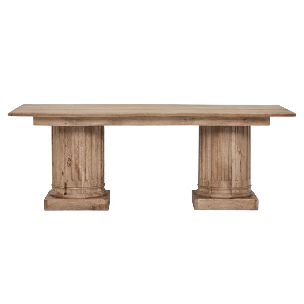 Kingsley Column Dining Table 220cm – Rustic Mango Wood