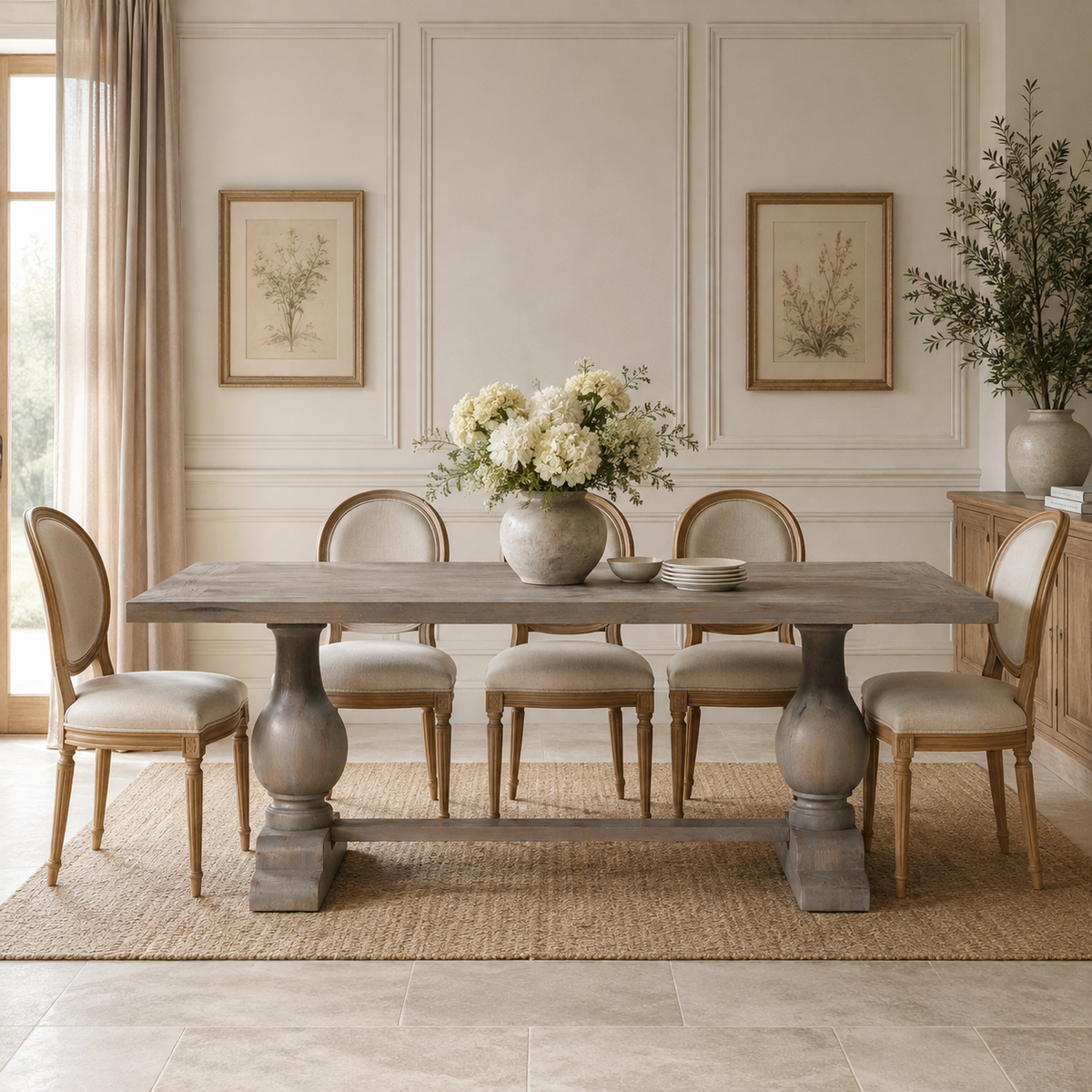 Bramley Rectangular Dining Table 210cm – Rustic Mango Wood