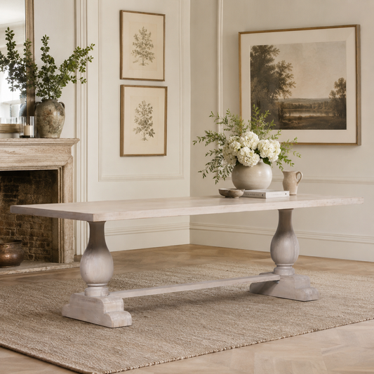 Bramley Rectangular Dining Table 260cm – Bleached Mango Wood