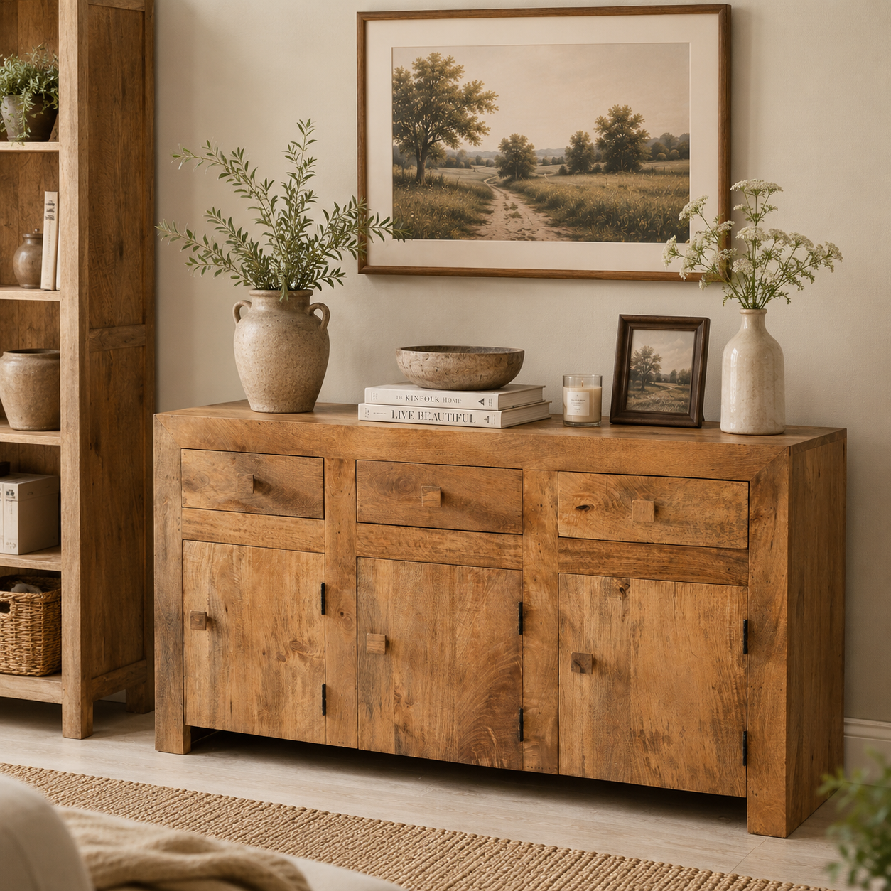 Amrai Large Sideboard – Light Mango