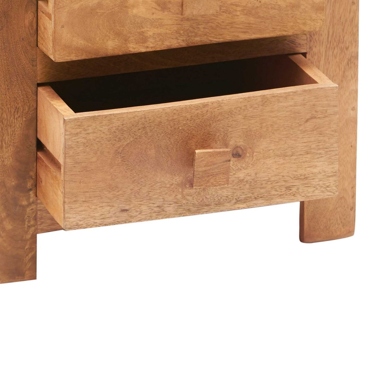 Amrai 3 Drawer Bedside Table – Light Mango