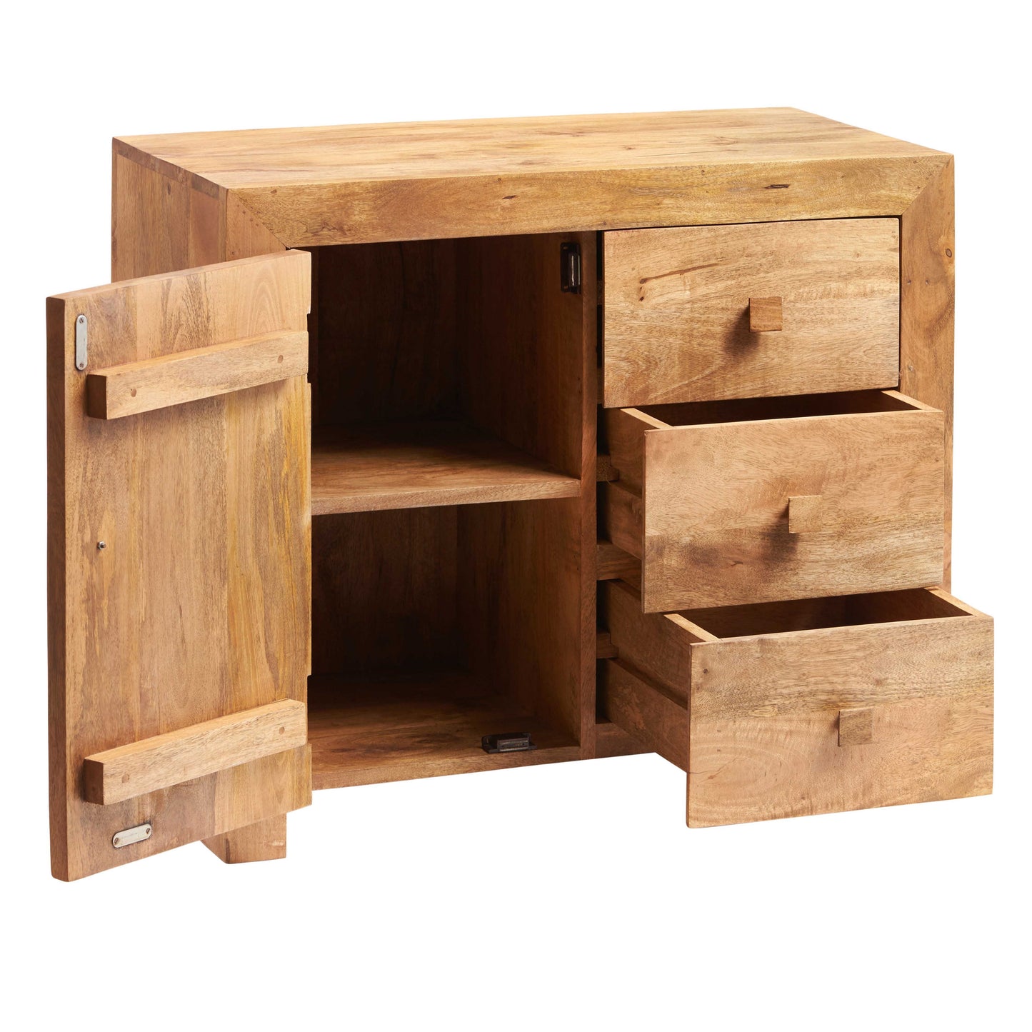 Amrai 3 Drawer Sideboard – Light Mango