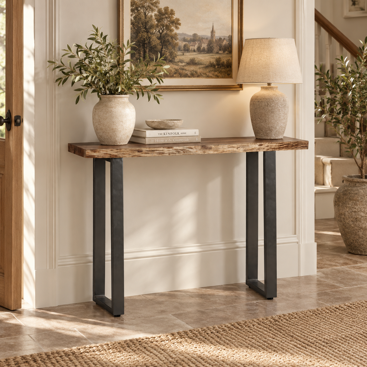 Thornmere Console Table – Live Edge Acacia Wood