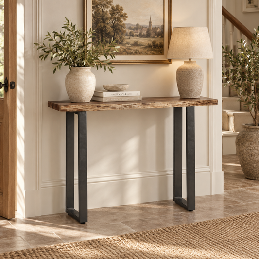 Thornmere Console Table – Live Edge Acacia Wood