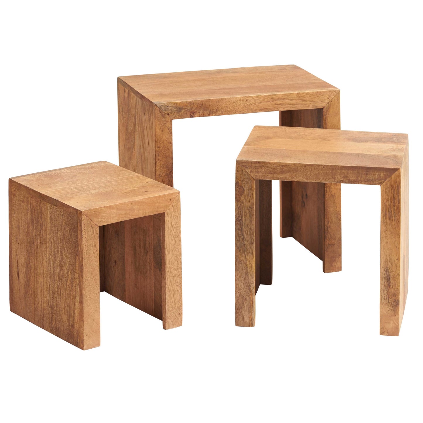 Amrai Nest of 3 Tables – Light Mango