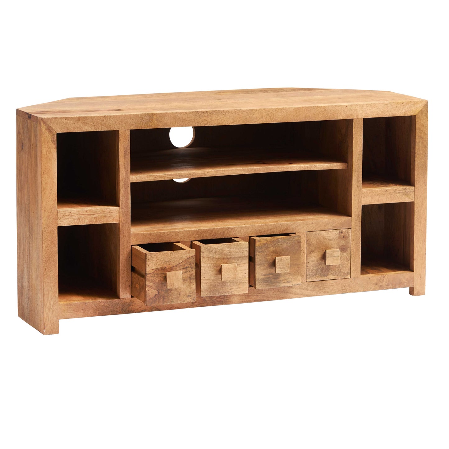 Amrai Corner TV Unit – Light Mango