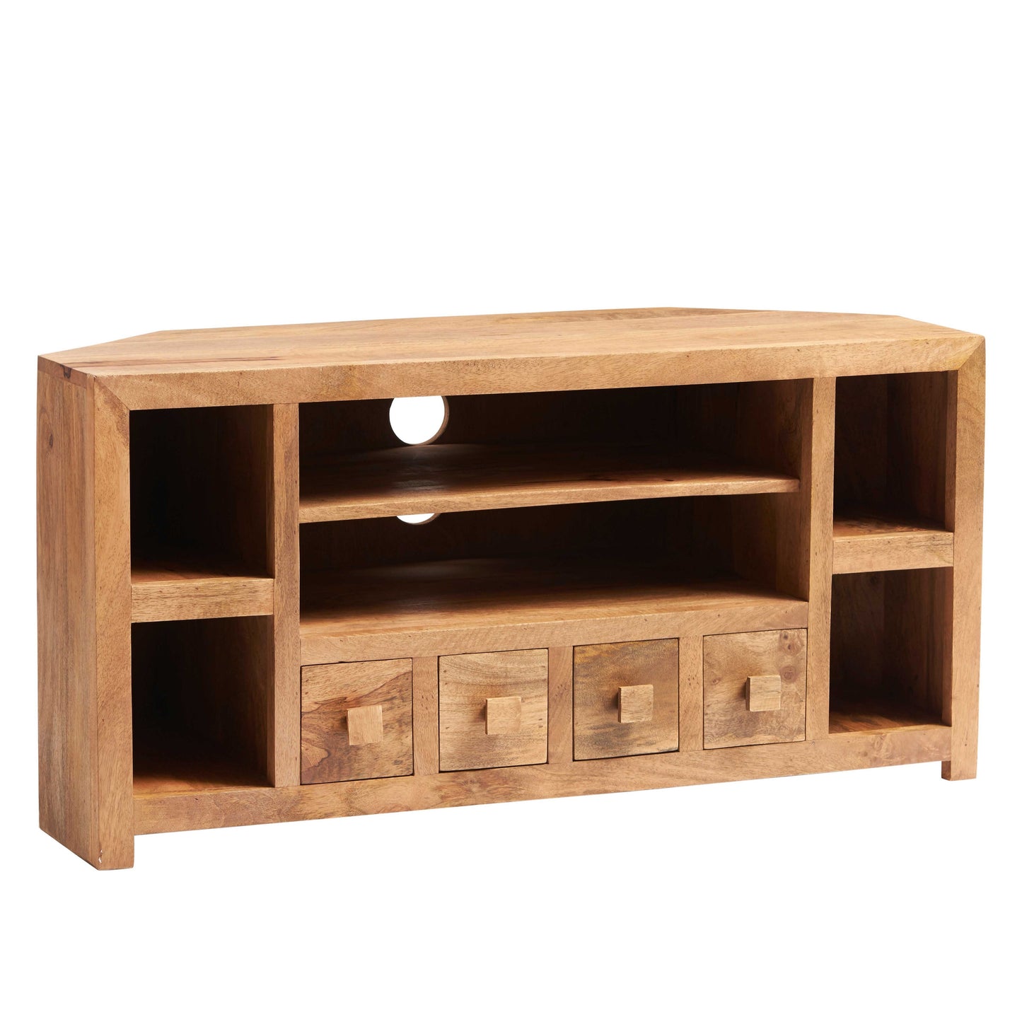 Amrai Corner TV Unit – Light Mango