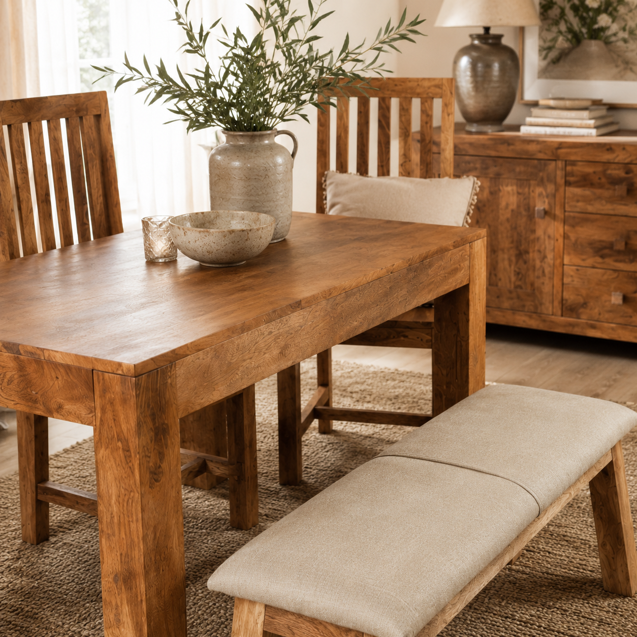 Amrai Small Dining Table – Light Mango