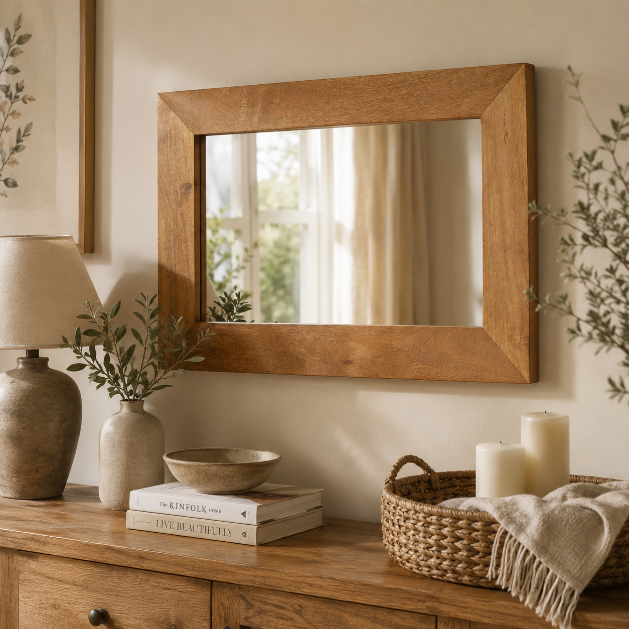Amrai Wall Mirror – Light Mango