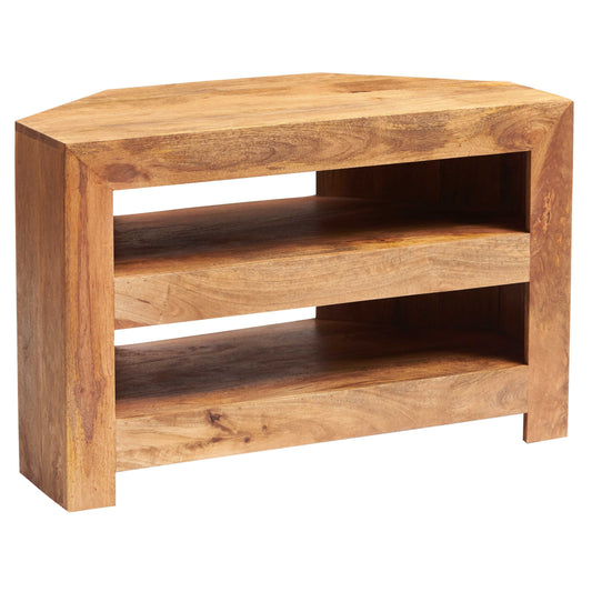Amrai Open Corner TV Unit – Light Mango