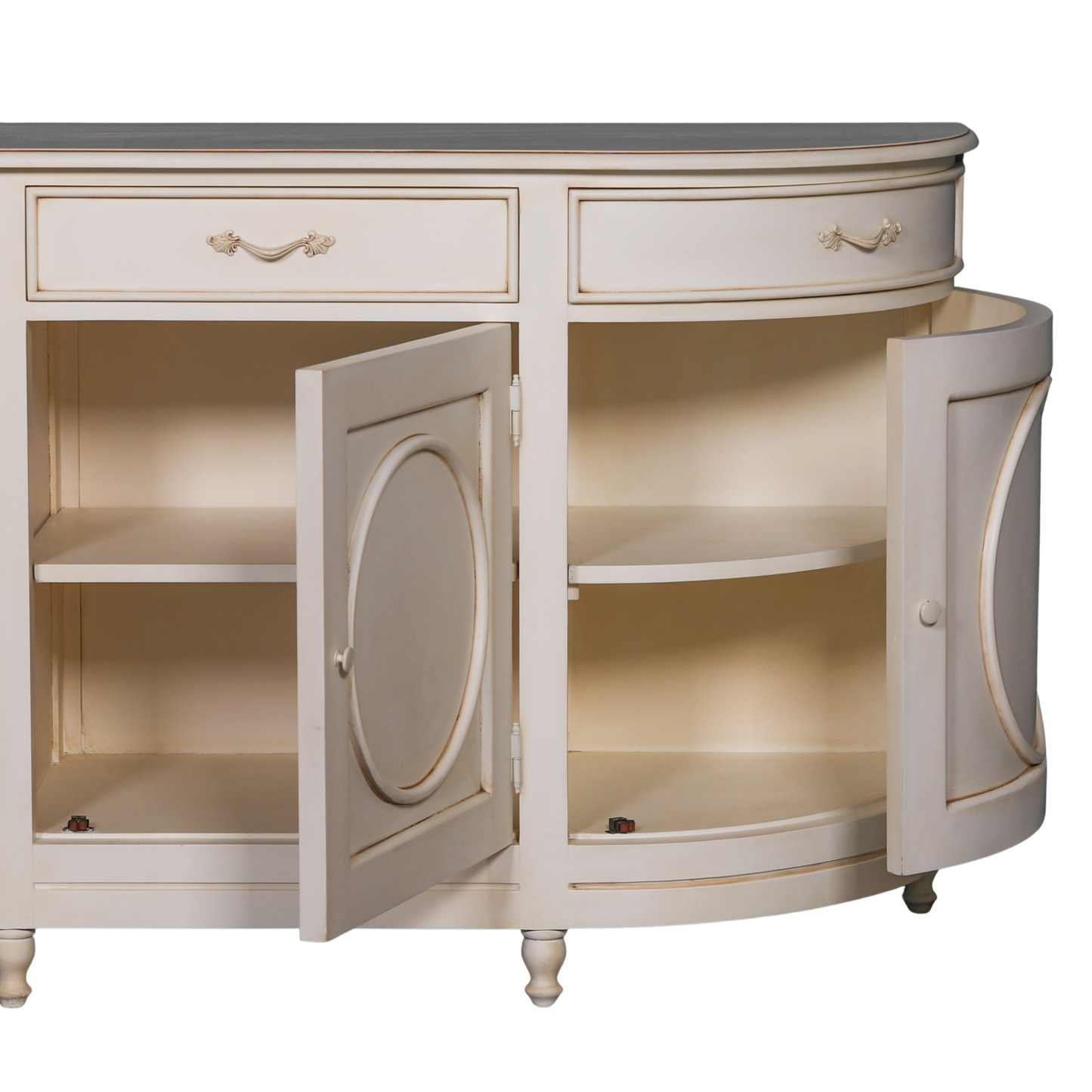 Chantilly Curved Sideboard – Aged Ivory