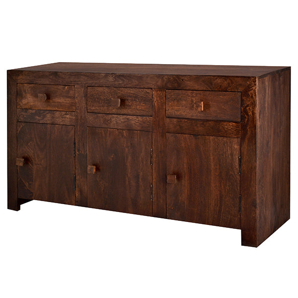 Amrai Large Sideboard – Dark Mango Wood