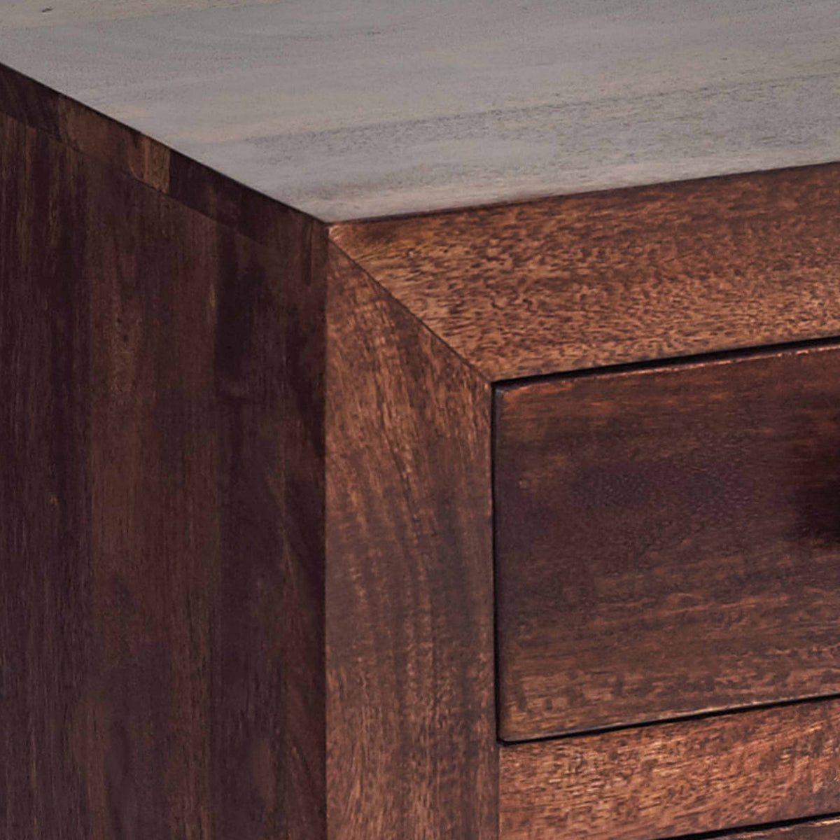 Amrai Large Sideboard – Dark Mango Wood