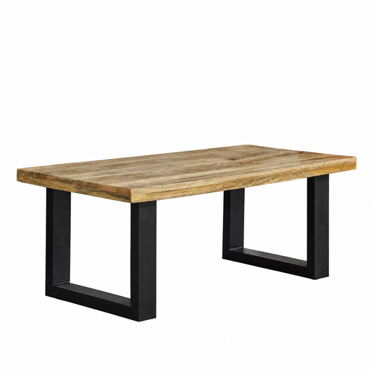 Sundara Coffee Table – Solid Mango Wood and Metal