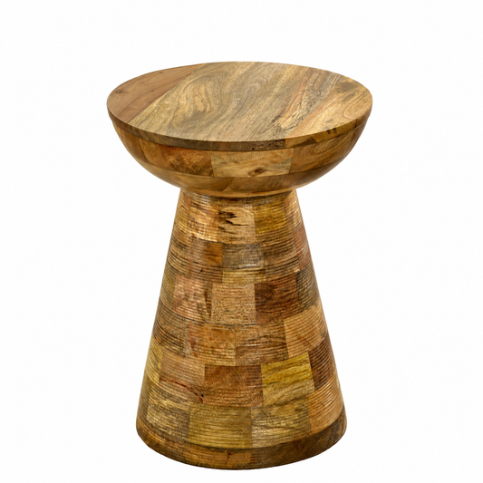 Sundara Mushroom Side Table – Solid Mango Wood