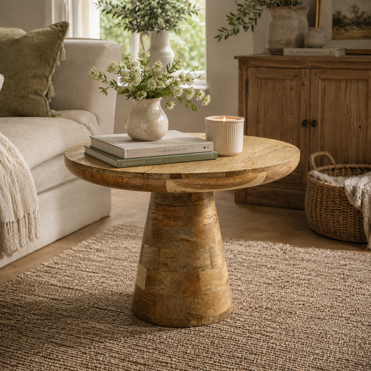 Sundara Mushroom Coffee Table – Solid Mango Wood