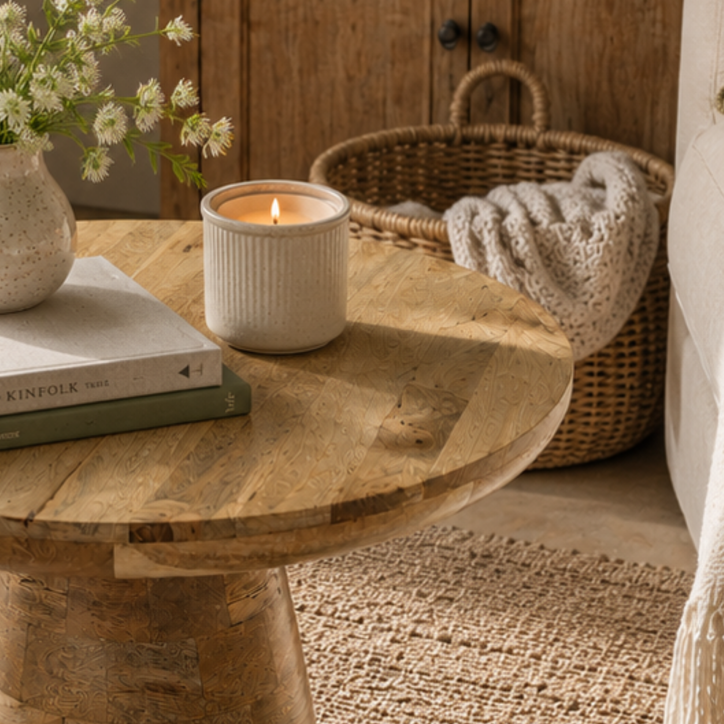 Sundara Mushroom Coffee Table – Solid Mango Wood