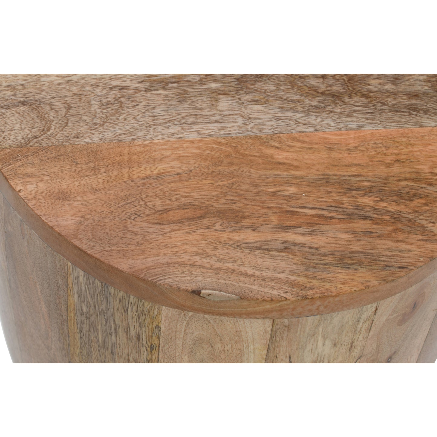 Sundara Drum Side Table – Solid Mango Wood