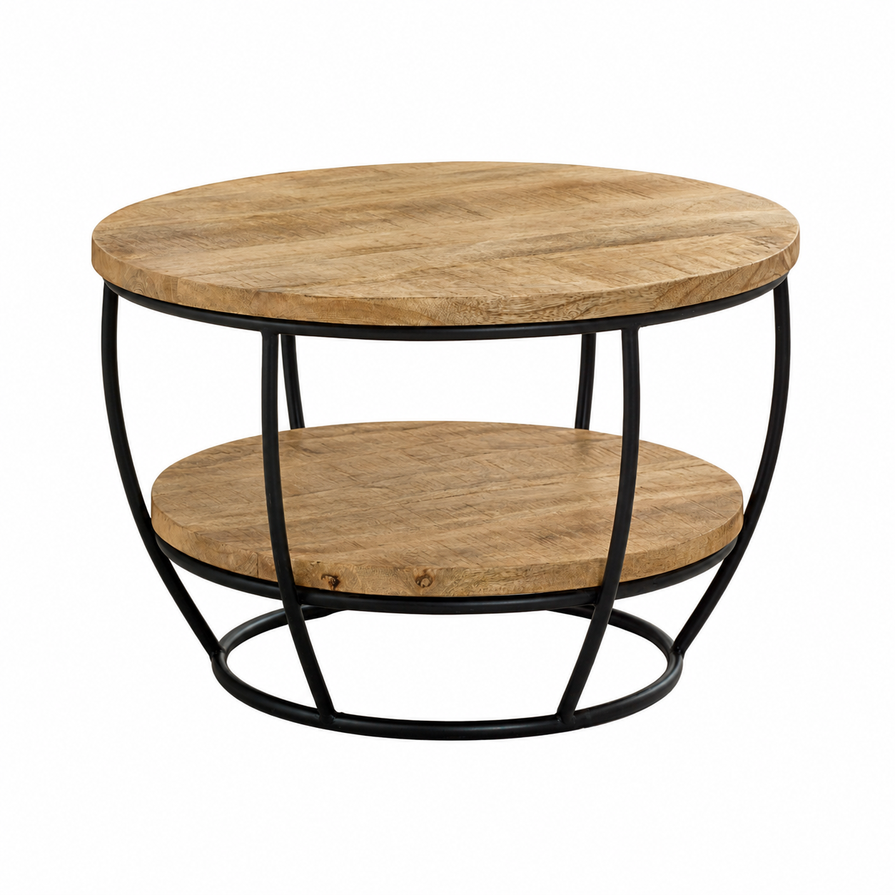 Sundara Coffee Table with Shelf – Solid Mango Wood