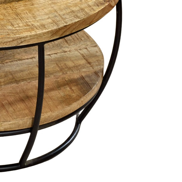 Sundara Coffee Table with Shelf – Solid Mango Wood