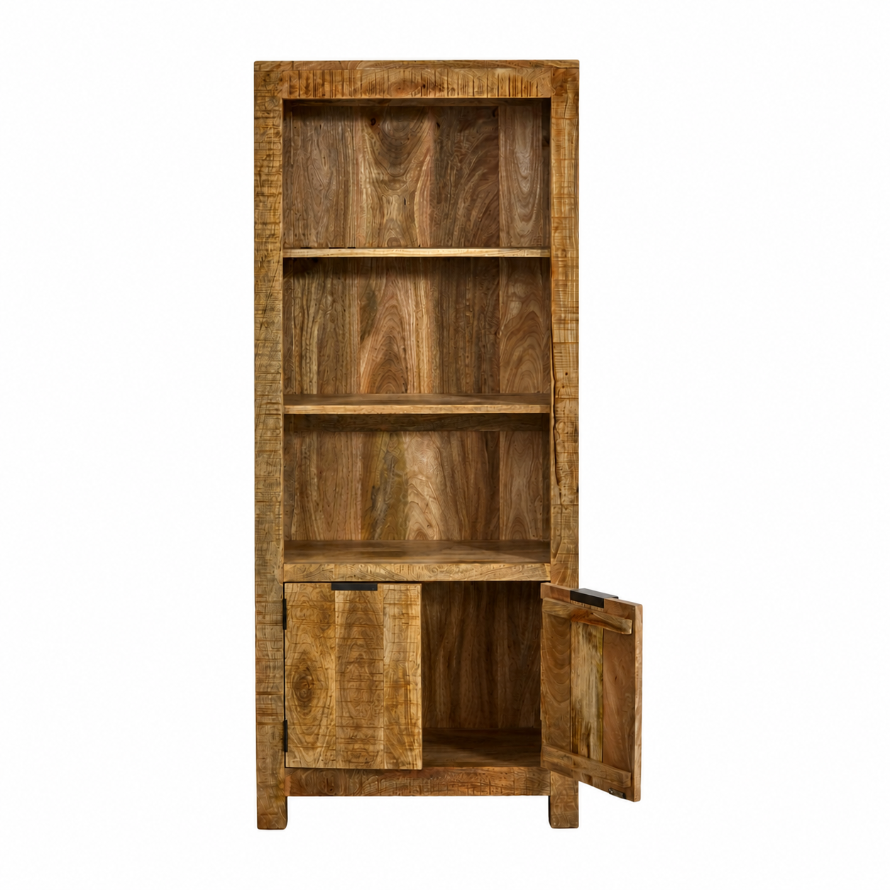 Sundara Bookcase with Doors – Solid Mango Wood