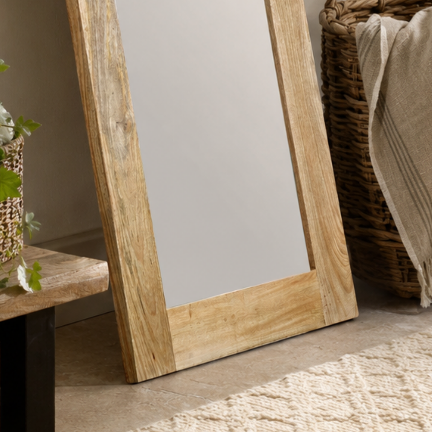Sundara Full Length Mirror – Solid Mango Wood