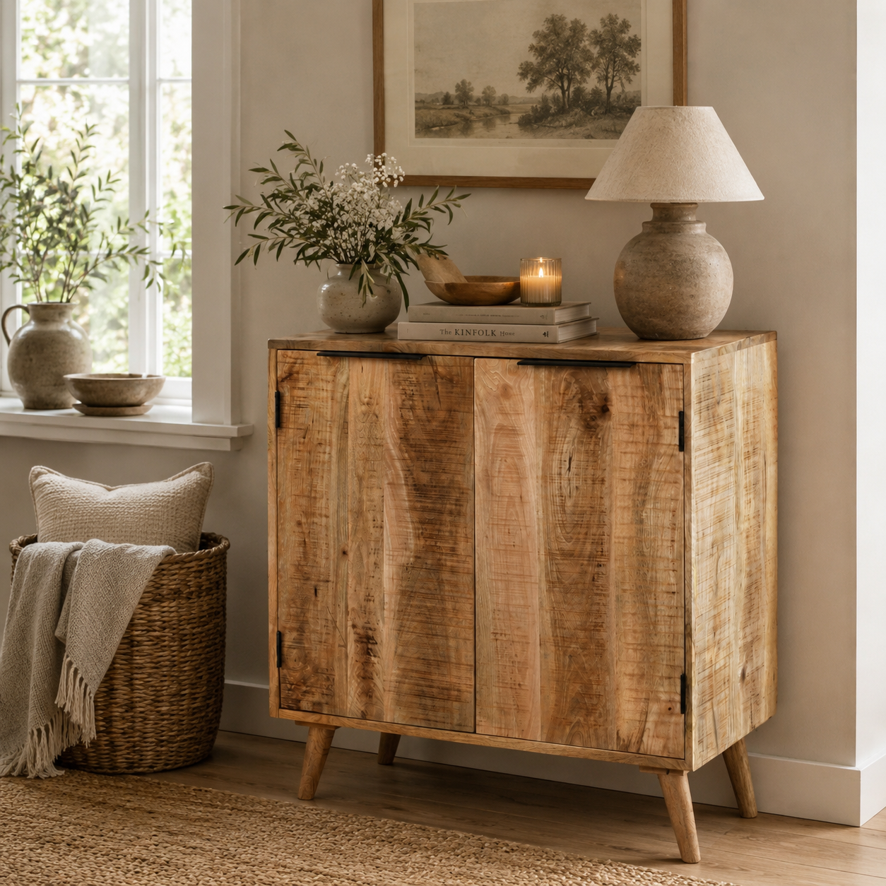 Sundara Drinks Cabinet – Solid Mango Wood