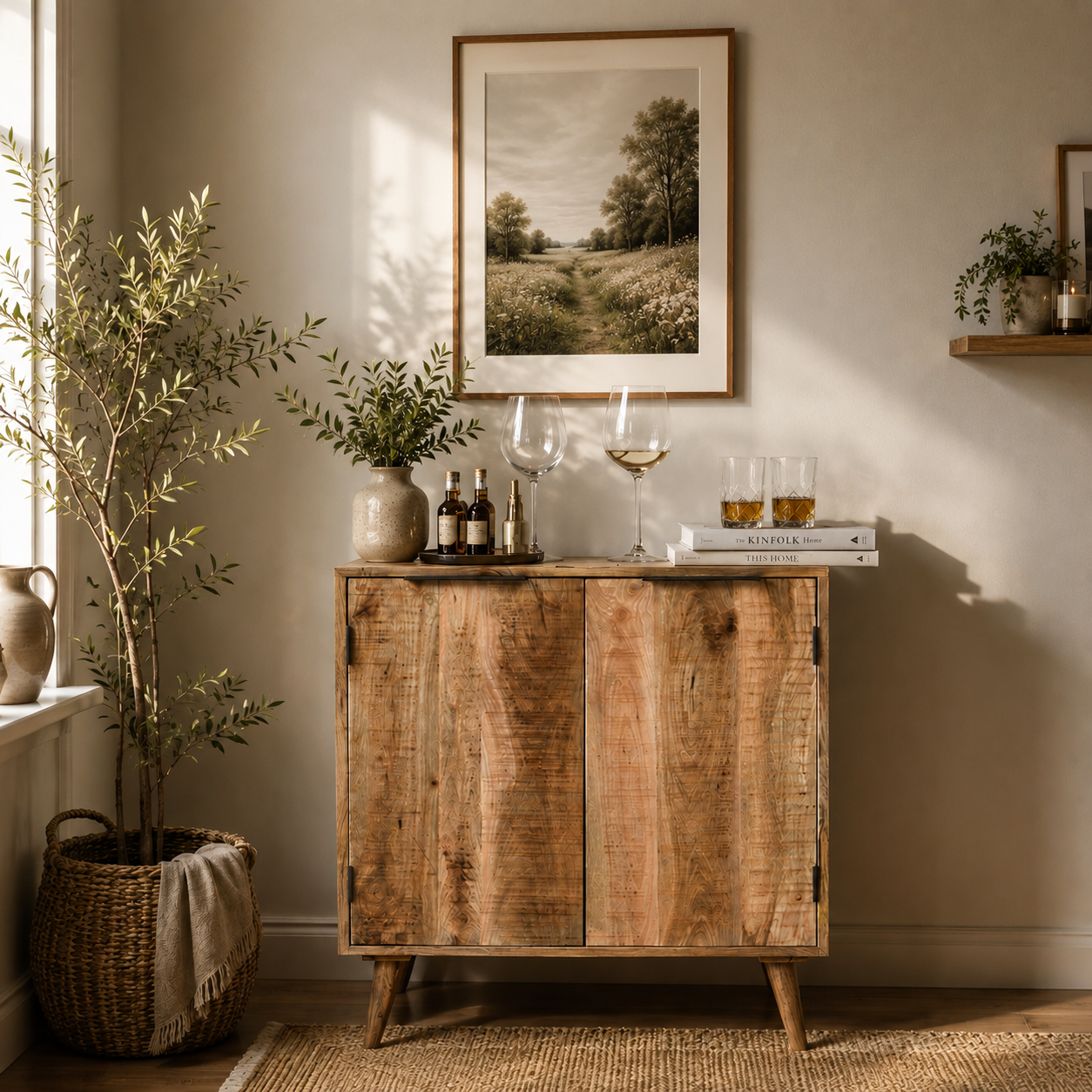 Sundara Drinks Cabinet – Solid Mango Wood