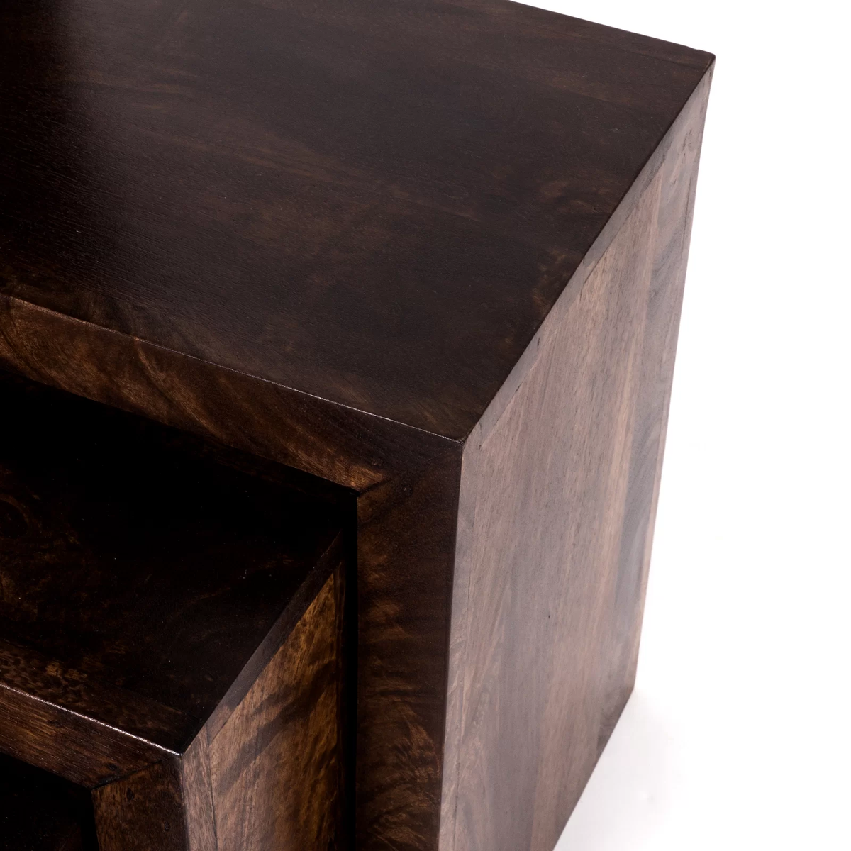 Amrai Nest of 3 Tables – Dark Mango Wood